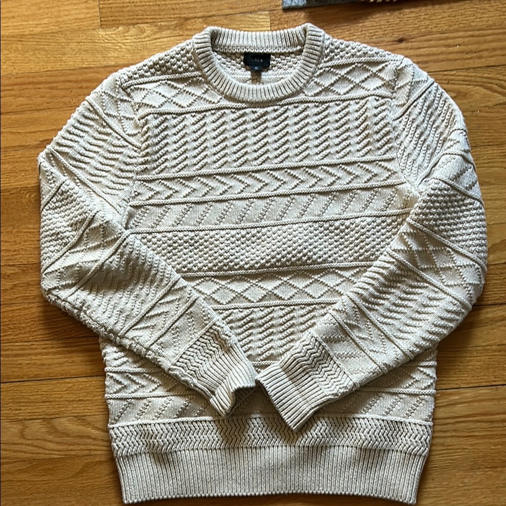 Men's j. crew 100% Cotton Cream Sweater